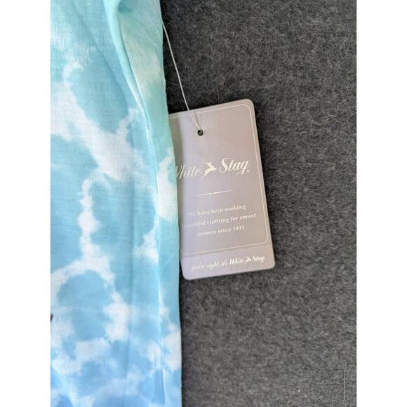 Women's V Neck Top Tee SZ S Cheeta Print Sublimation, , by White Stag,NWT . - Picture 2 of 8